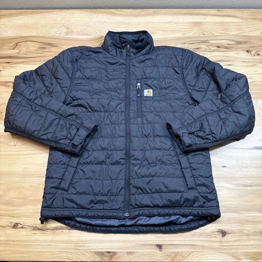 Carhartt 102208 Black Rain Defender Quilt Lined Gilliam Down Jacket Size Medium